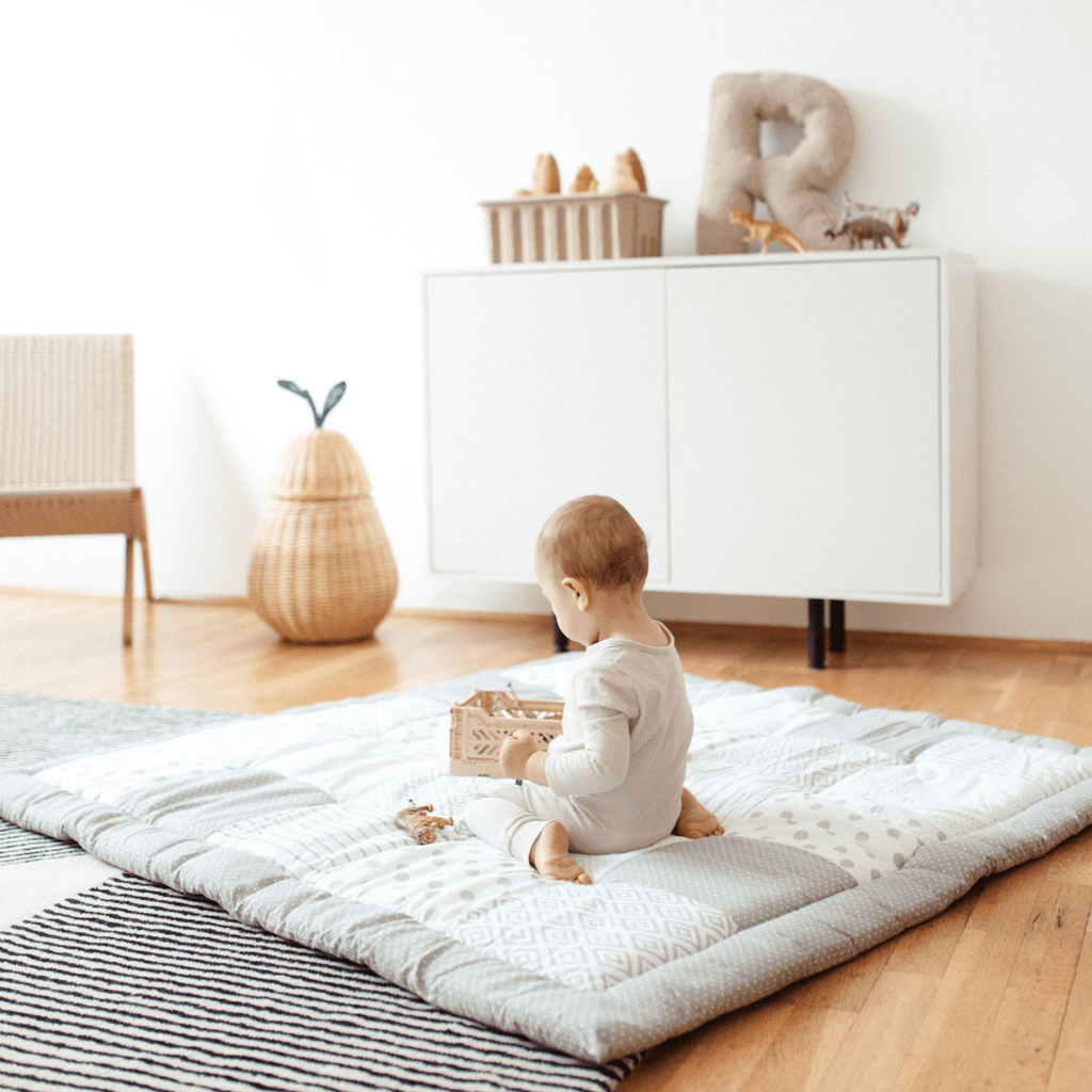 Patchwork Krabbeldecke | Essential Grau