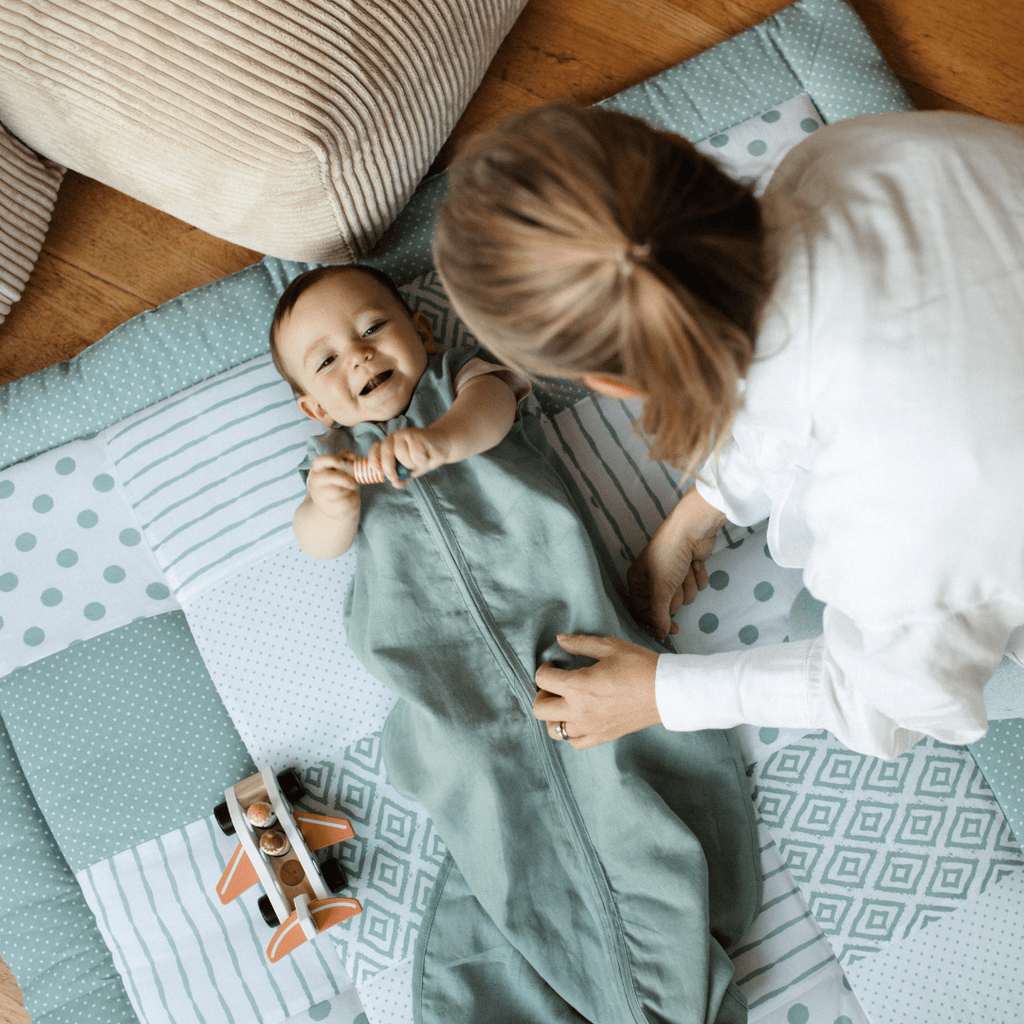 Patchwork Krabbeldecke | Essential Mint