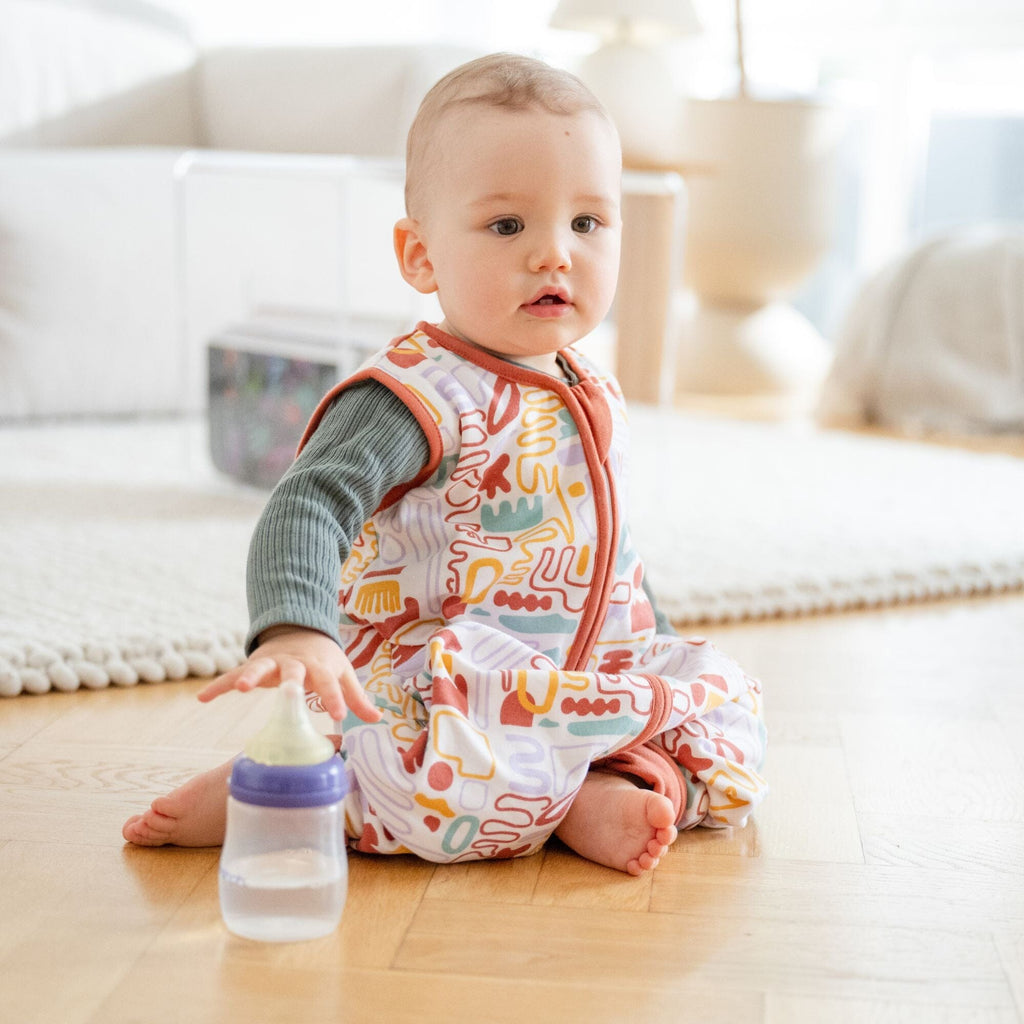 Schlafsack mit Füßen 1.0 TOG | Bunte Formen