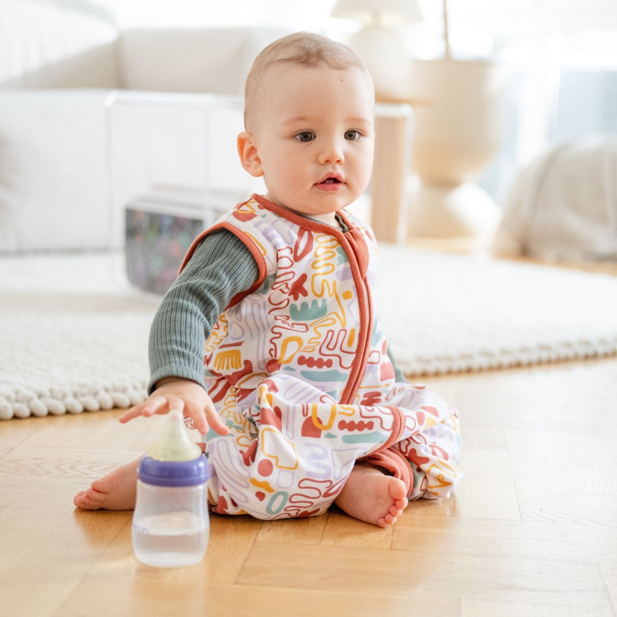 Schlafsack mit Füßen 1.0 TOG | Bunte Formen