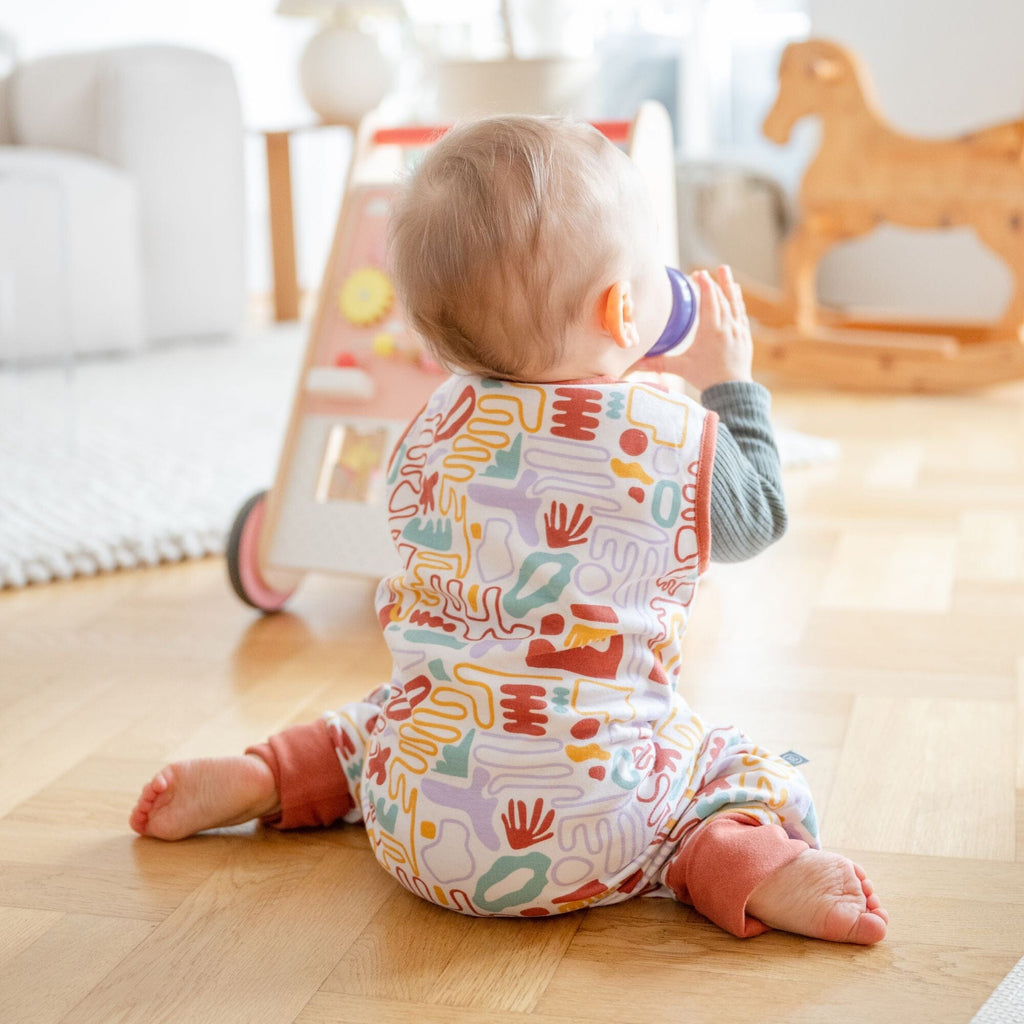Schlafsack mit Füßen 1.0 TOG | Bunte Formen