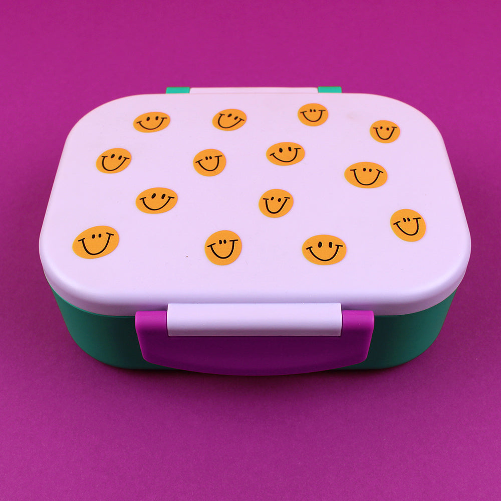 Brotdose Smile flieder/grün/violett