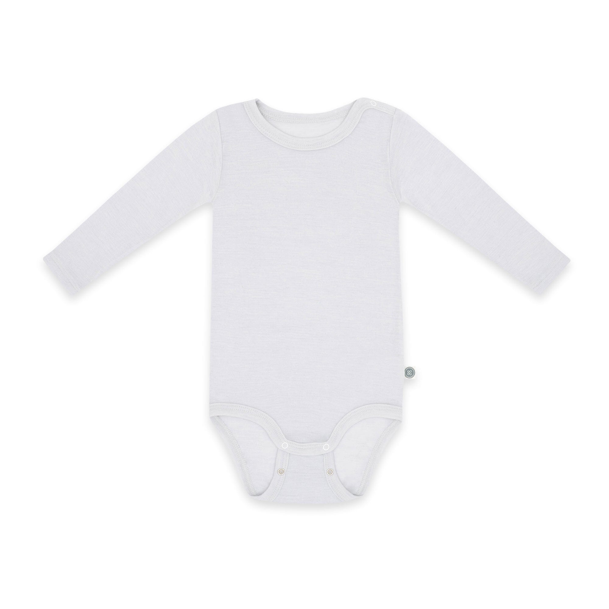 Merinowolle Langarm-Body | Essential Grau