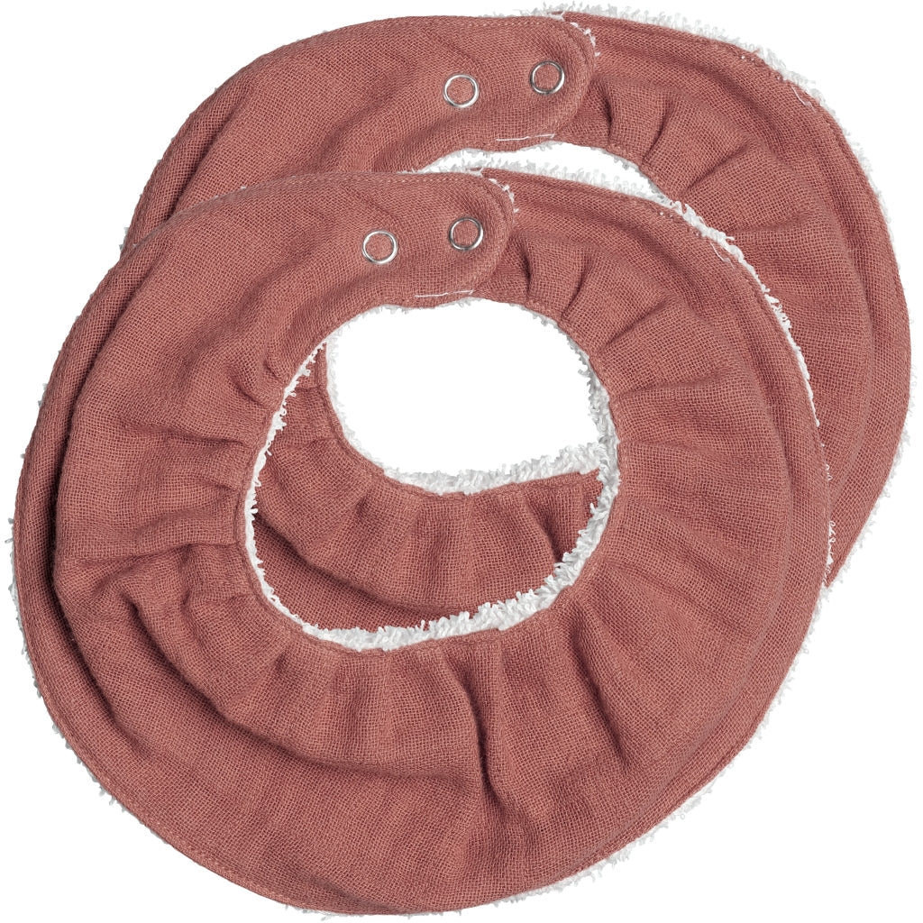 2er Set Ruffle Bib Clay