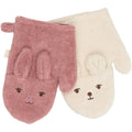 2er Set Waschlappen Bear & Bunny Ash Rose