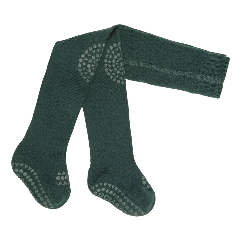 Krabbelstrumpfhose Merinowolle Forest Green