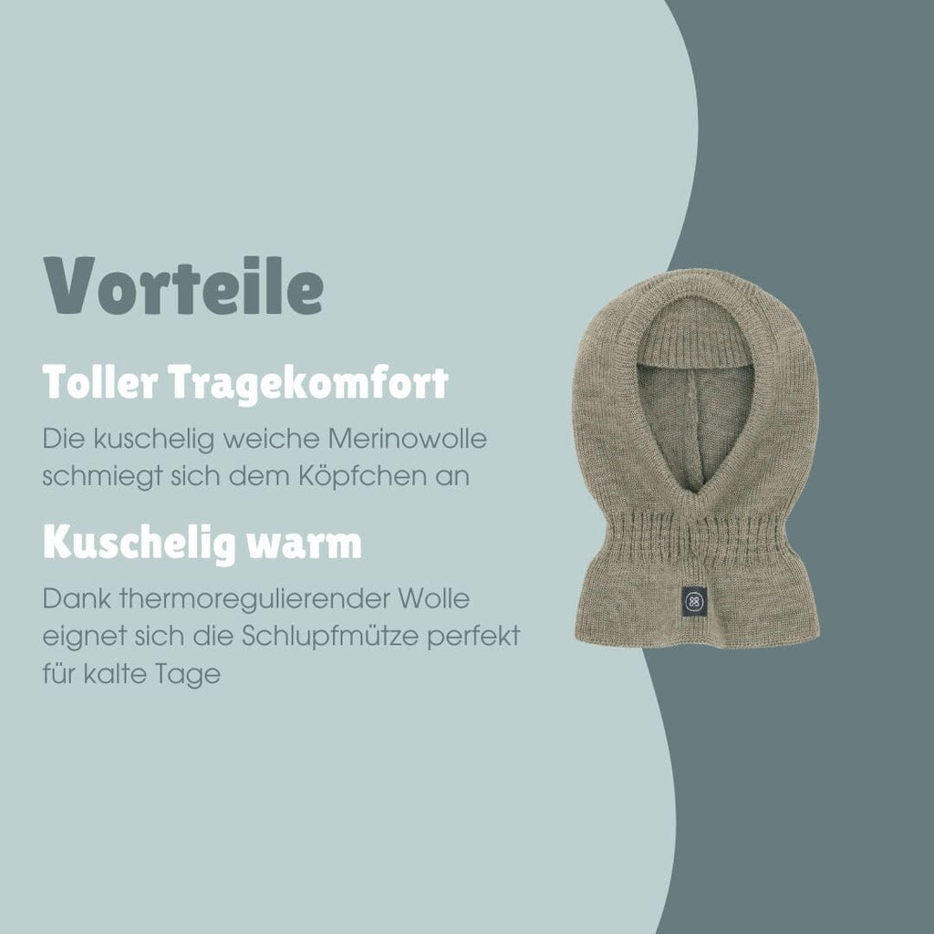Schlupfmütze aus Merinowolle | Essential Beige