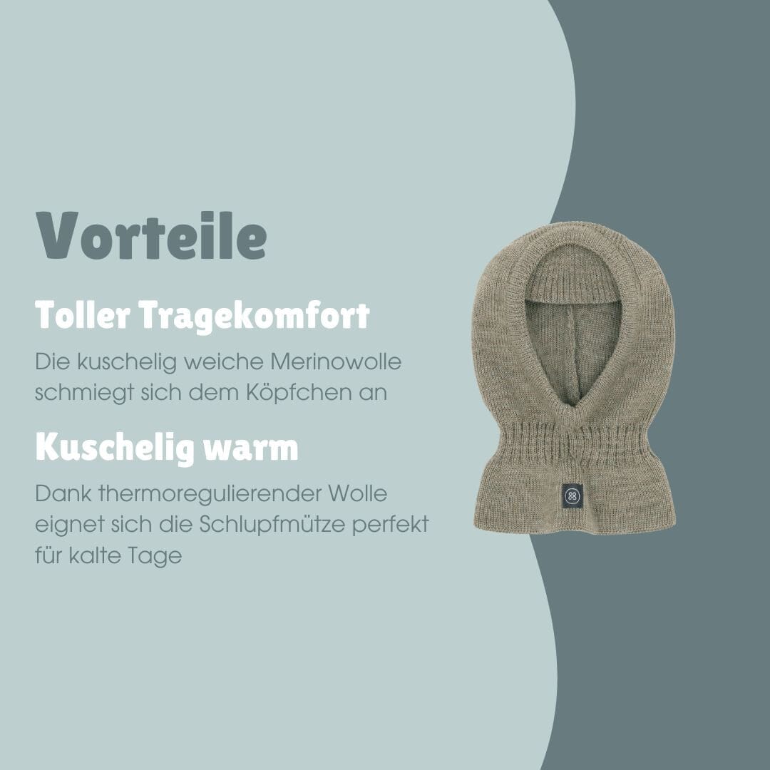 Schlupfmütze aus Merinowolle | Essential Beige