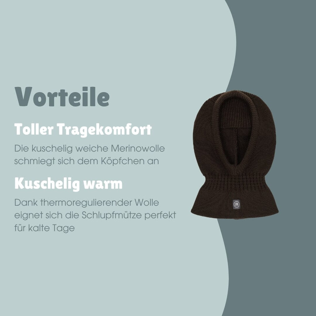 Schlupfmütze aus Merinowolle | Essential Chocolate