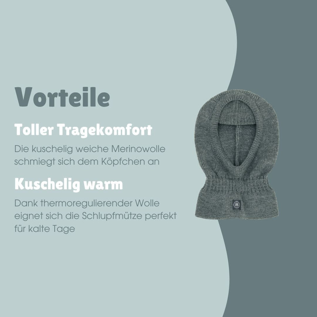 Schlupfmütze aus Merinowolle | Essential Grau