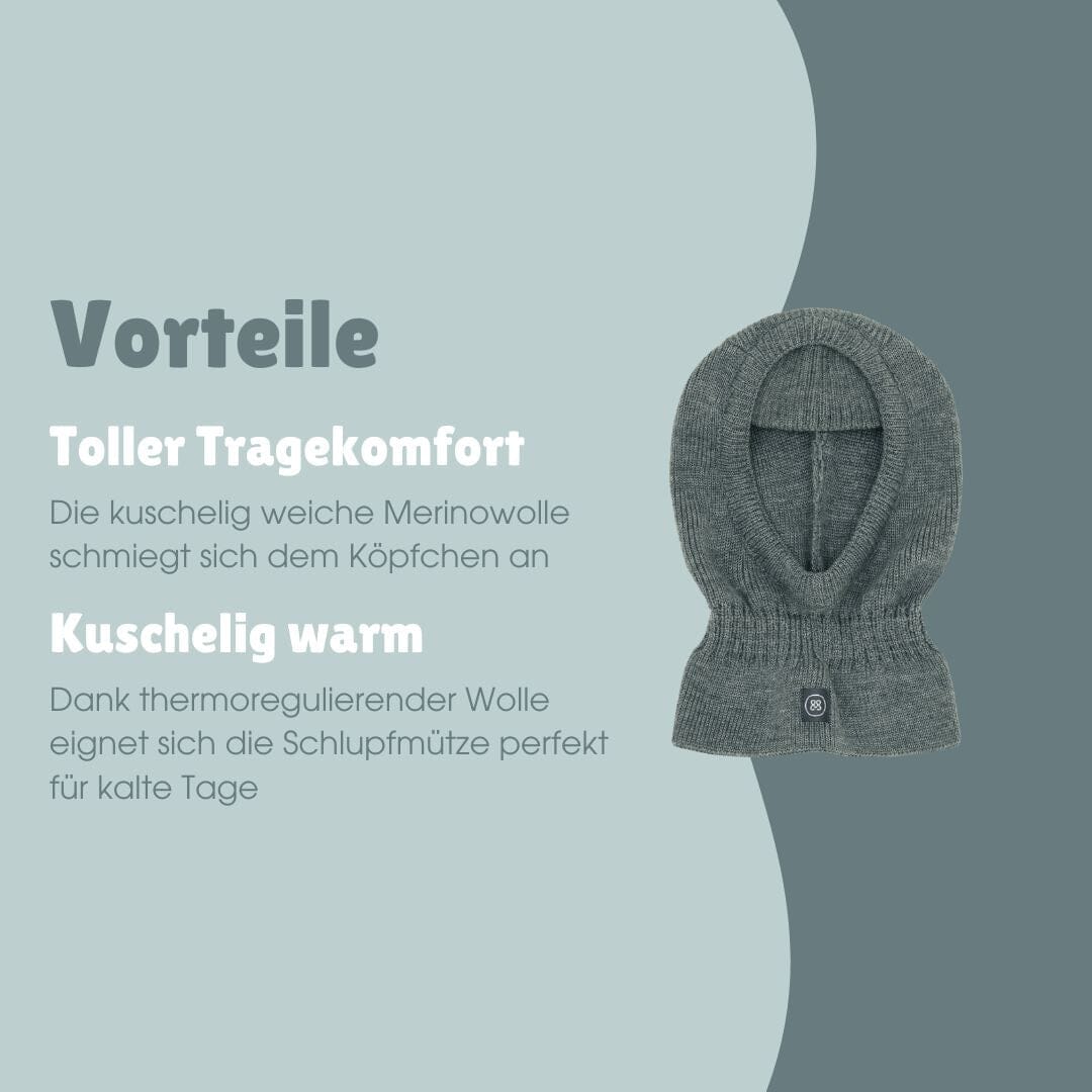 Schlupfmütze aus Merinowolle | Essential Grau