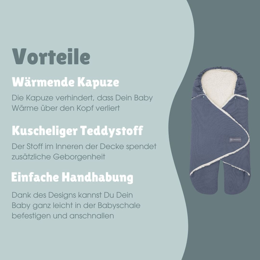 Einschlagdecke mit Füßen | Essential Blau