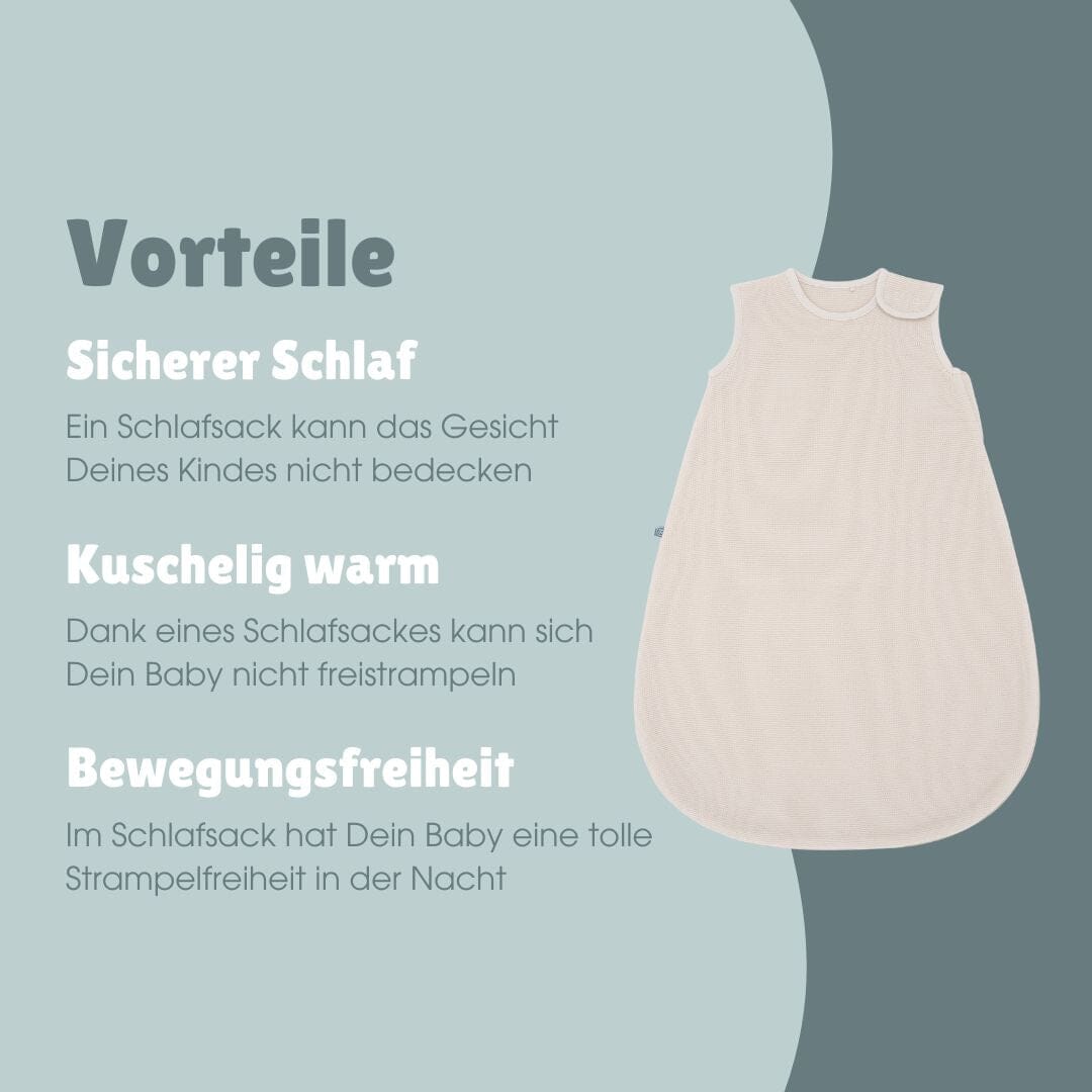 Babyschlafsack aus Merinowolle 1.0 TOG | Essential Beige