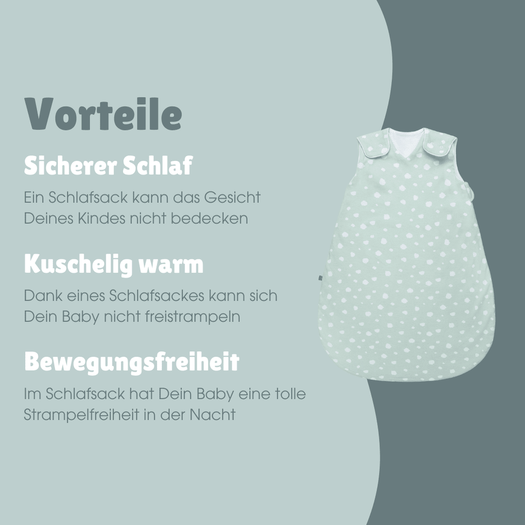 Erstlings- Schlafsack 1.0 TOG | Punkte Mint