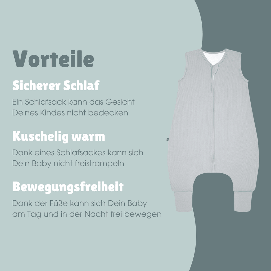 Schlafsack mit Füßen 1.0 TOG | Essential Grau