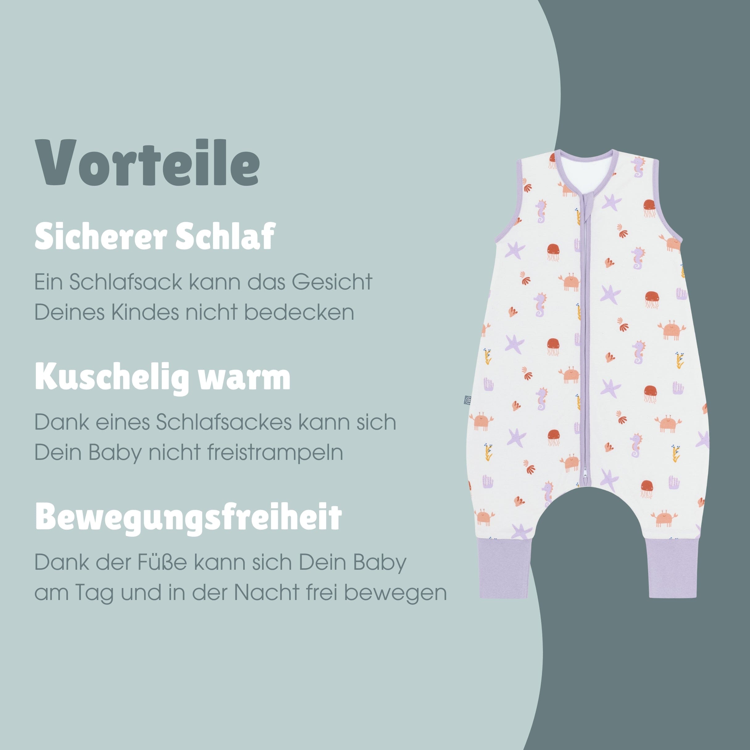 Schlafsack mit Füßen 1.0 TOG | Community Design Unterwasser