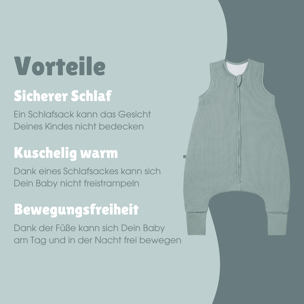 Schlafsack mit Umschlag-Fuß 2.5 TOG | Essential Mint