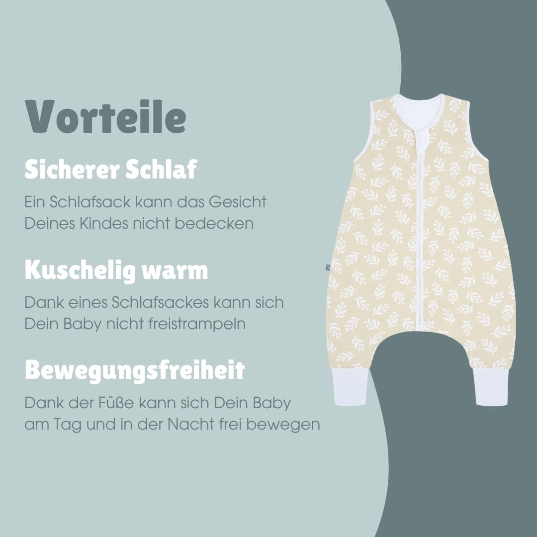 Schlafsack mit Füßen 2.5 TOG | Floral Sand