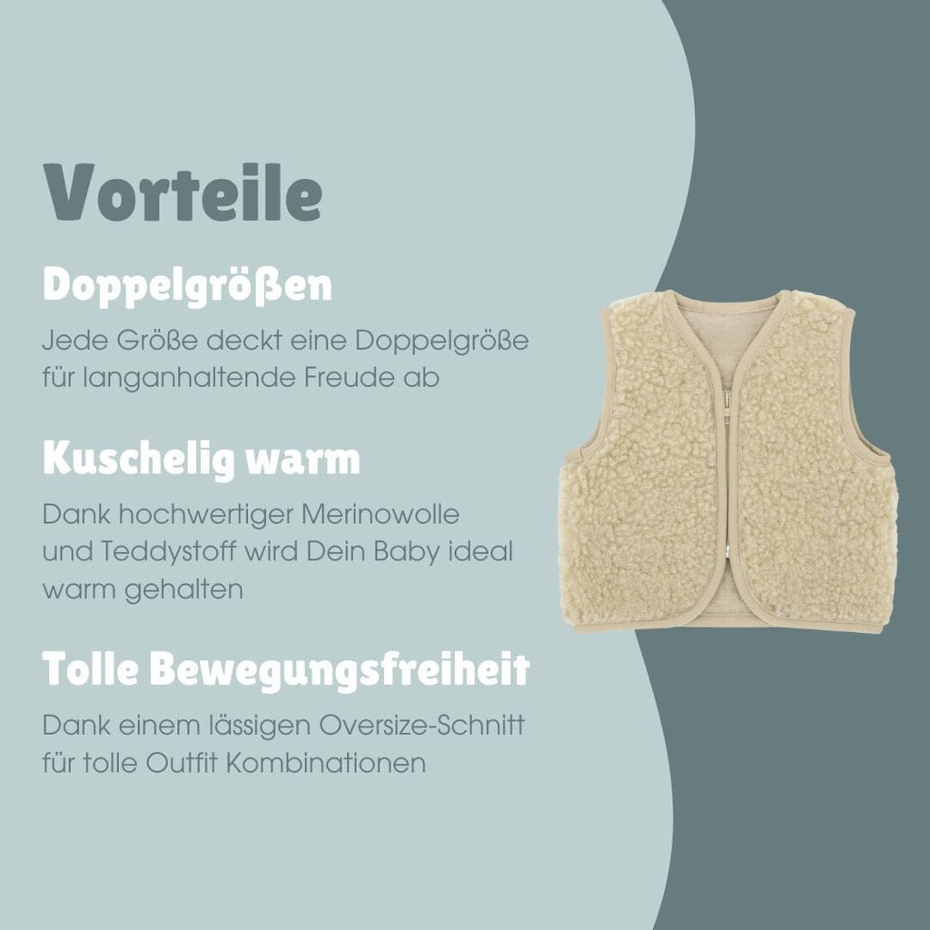 Merinowolle Weste für Babys | Essential Beige