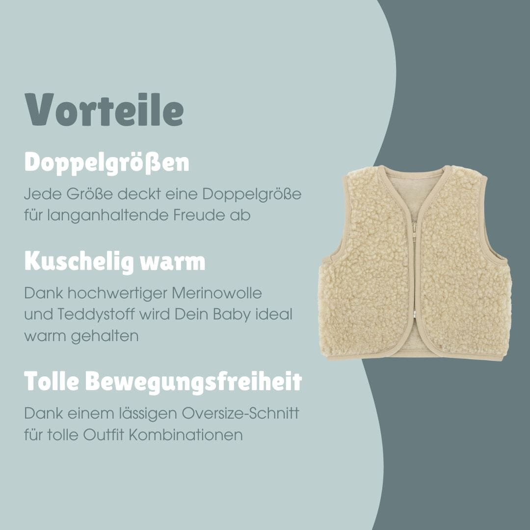 Merinowolle Weste für Babys | Essential Beige