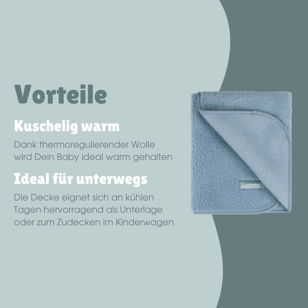Babydecke aus Merinowolle | Essential Ice Blue