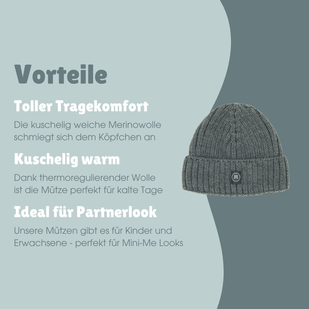 Babymütze aus Merinowolle | Essential Grau
