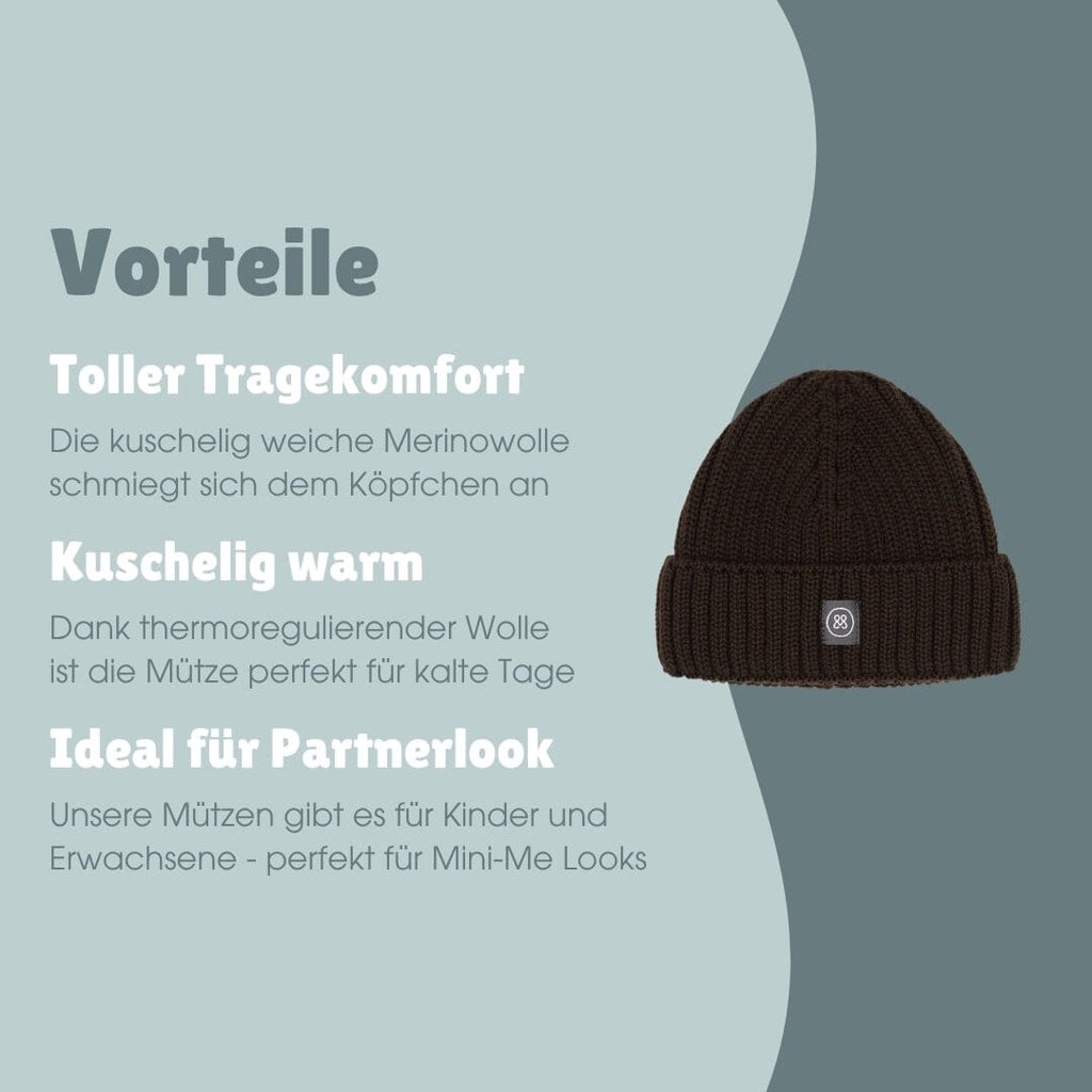 Babymütze aus Merinowolle | Essential Chocolate