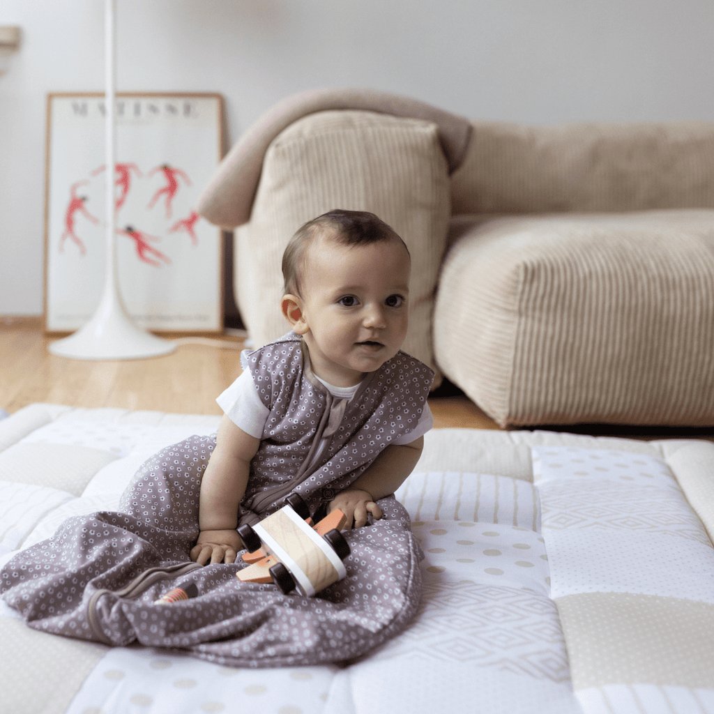Patchwork Krabbeldecke | Essential Beige