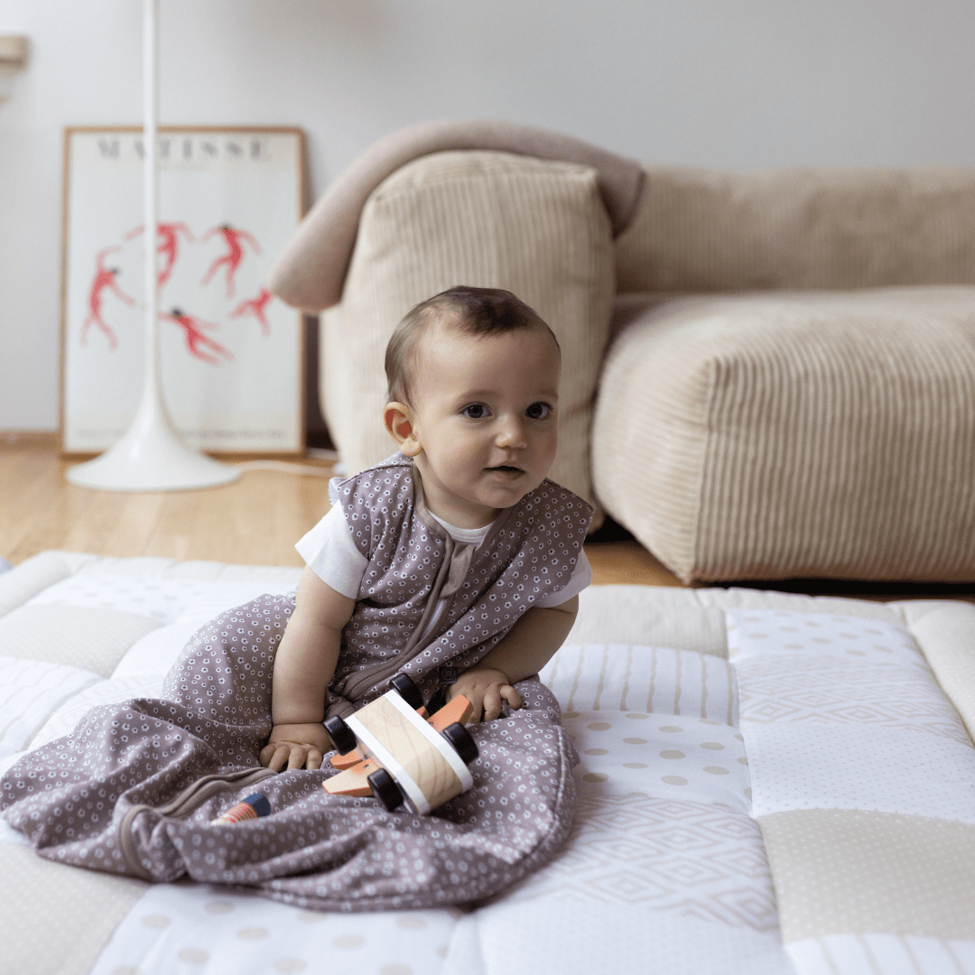 Patchwork Krabbeldecke | Essential Beige