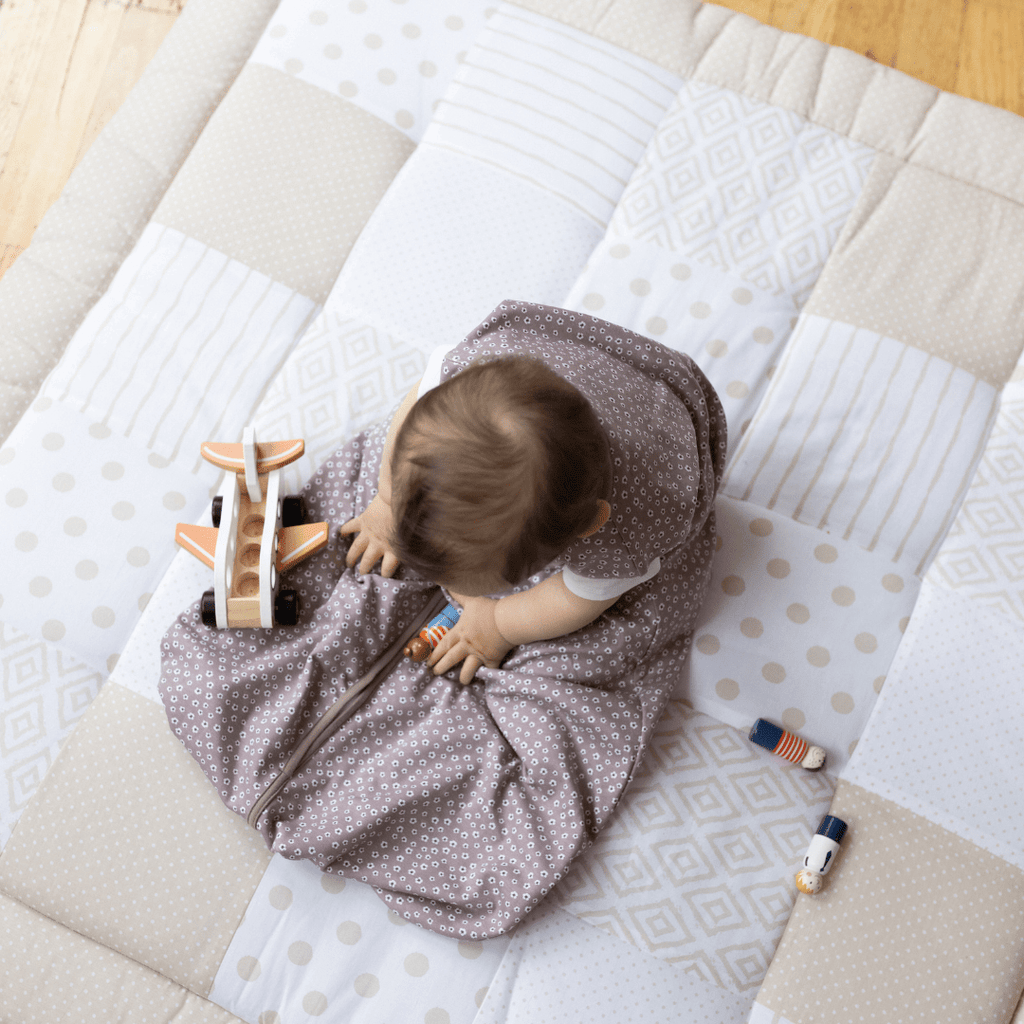 Patchwork Krabbeldecke | Essential Beige