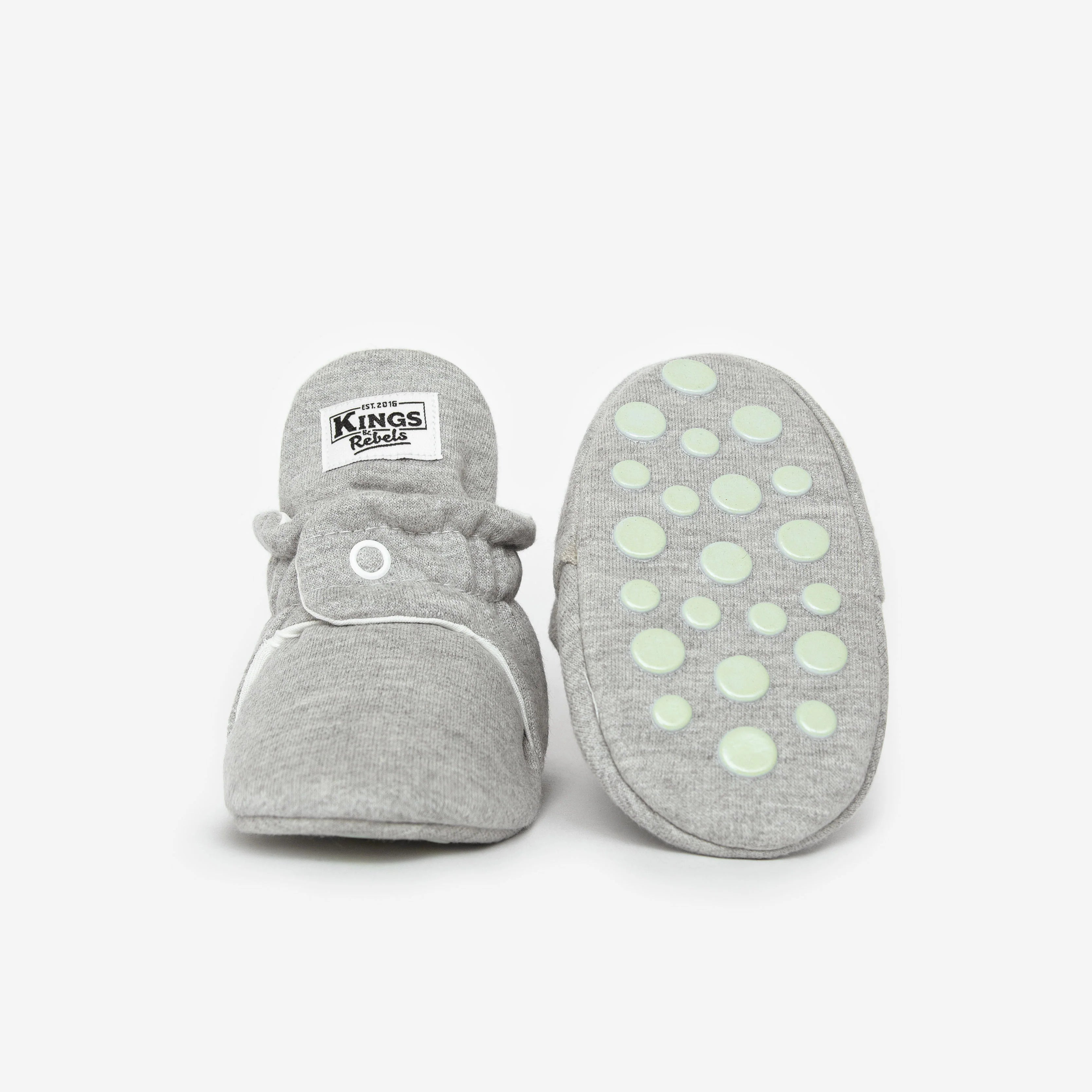 Booties Cotton Gripper Grey