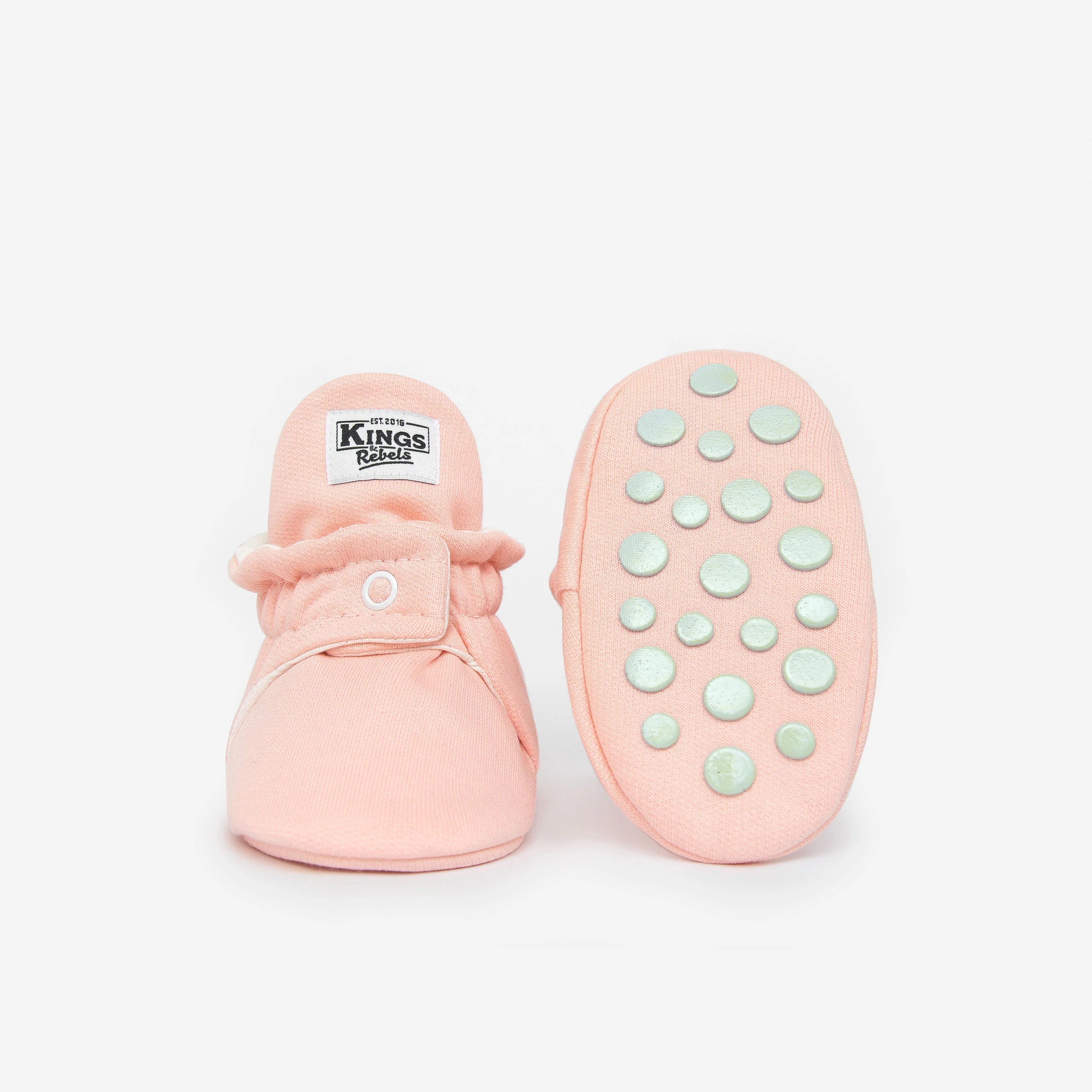 Booties Cotton Gripper Rose