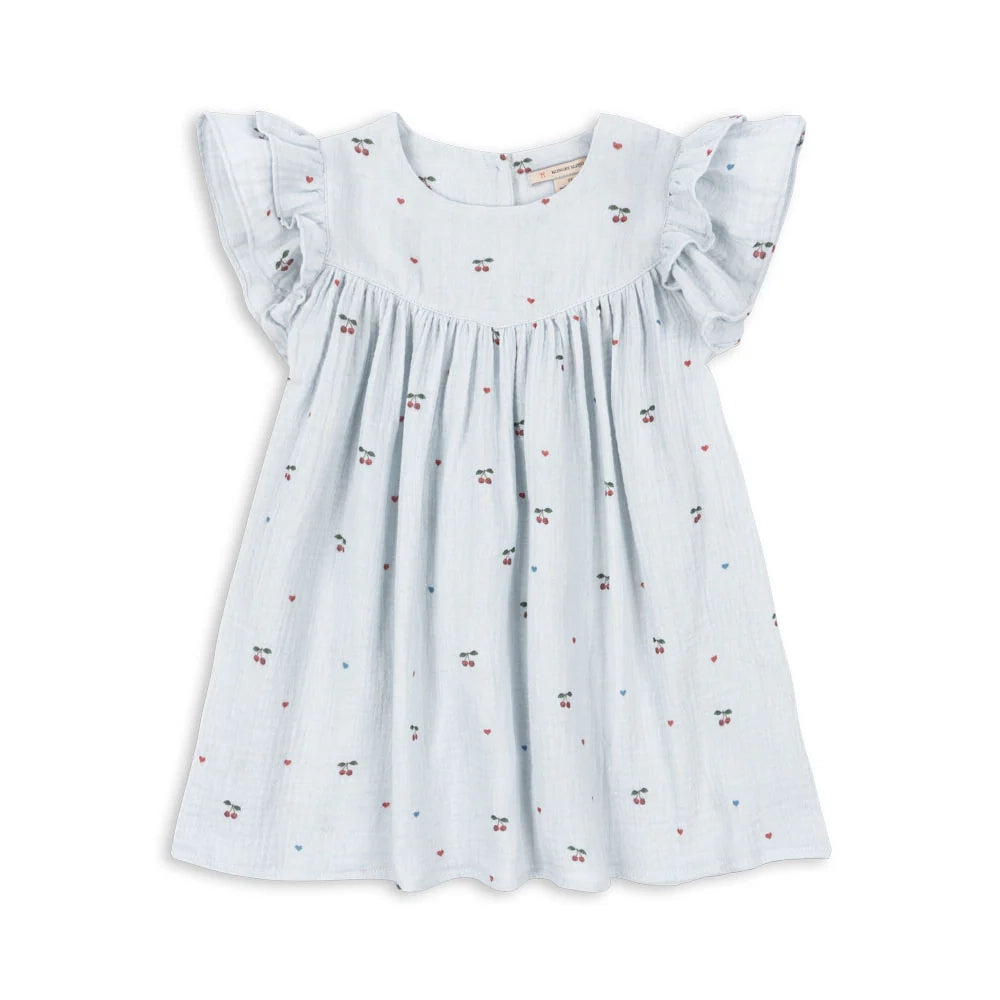 Coco Sommerkleid Cherry Blue Coeur