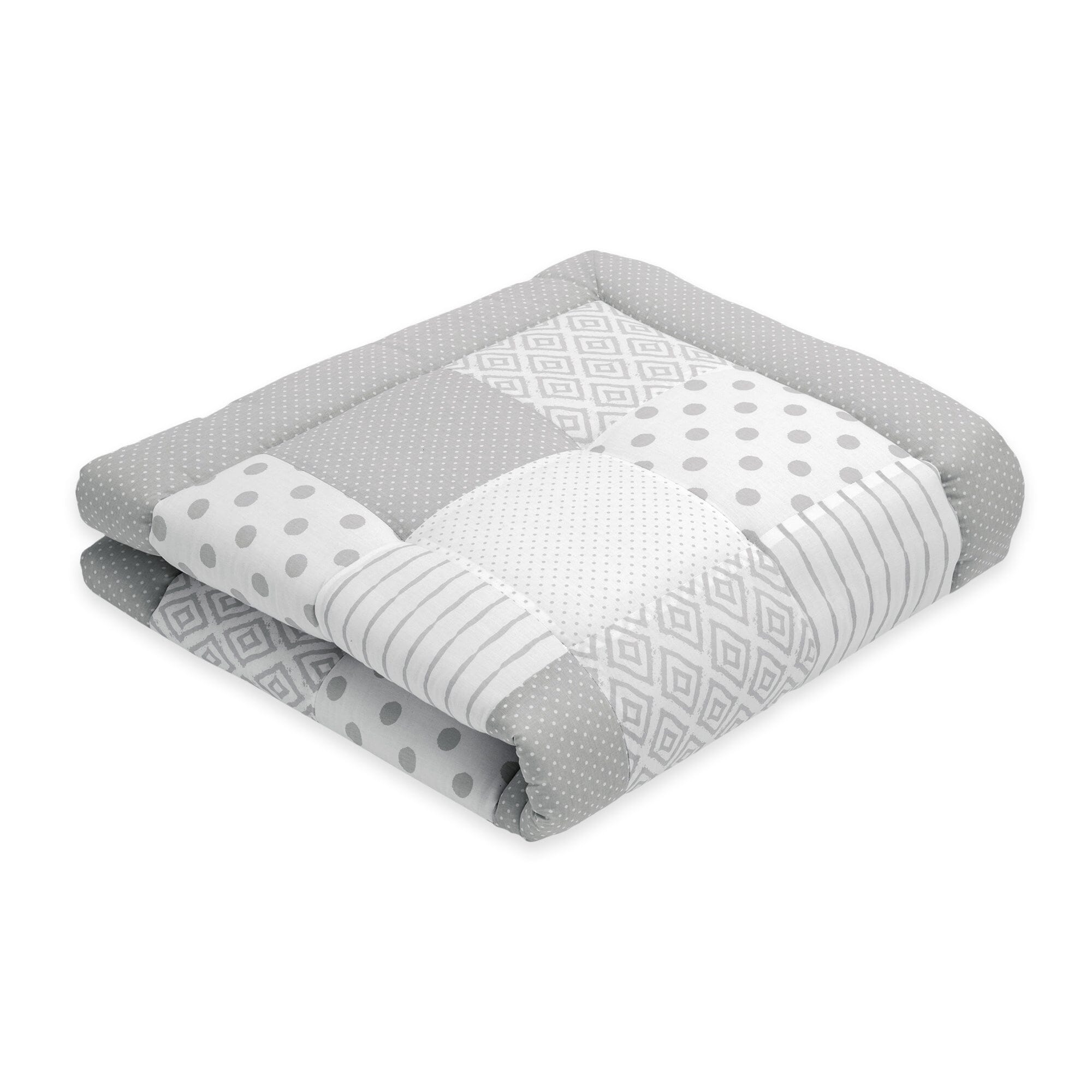 Patchwork Krabbeldecke | Essential Grau
