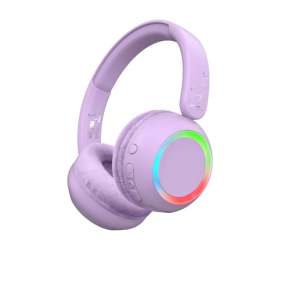 Wireless Headset mit Licht Lila