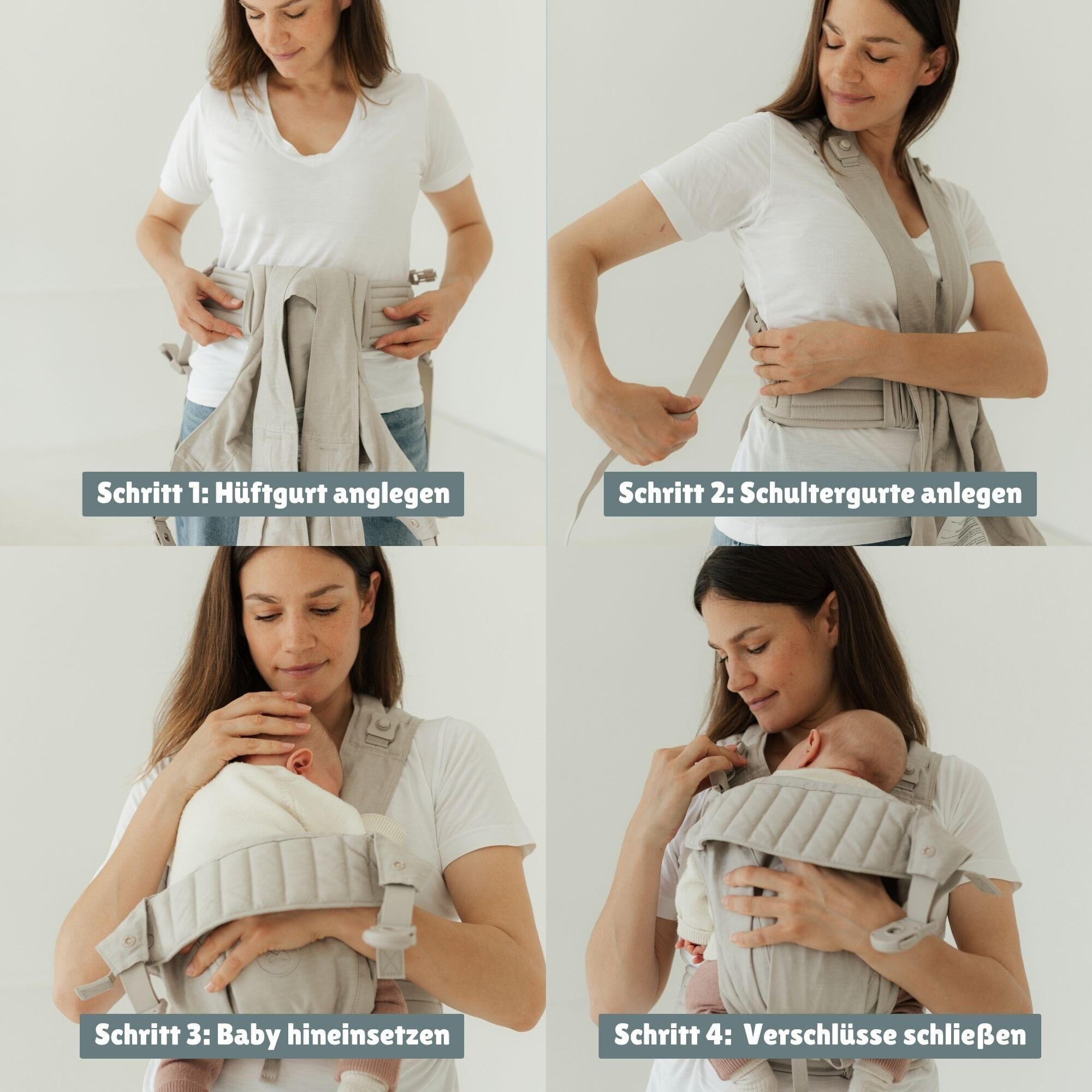 Premium Babytrage | Essential Grau
