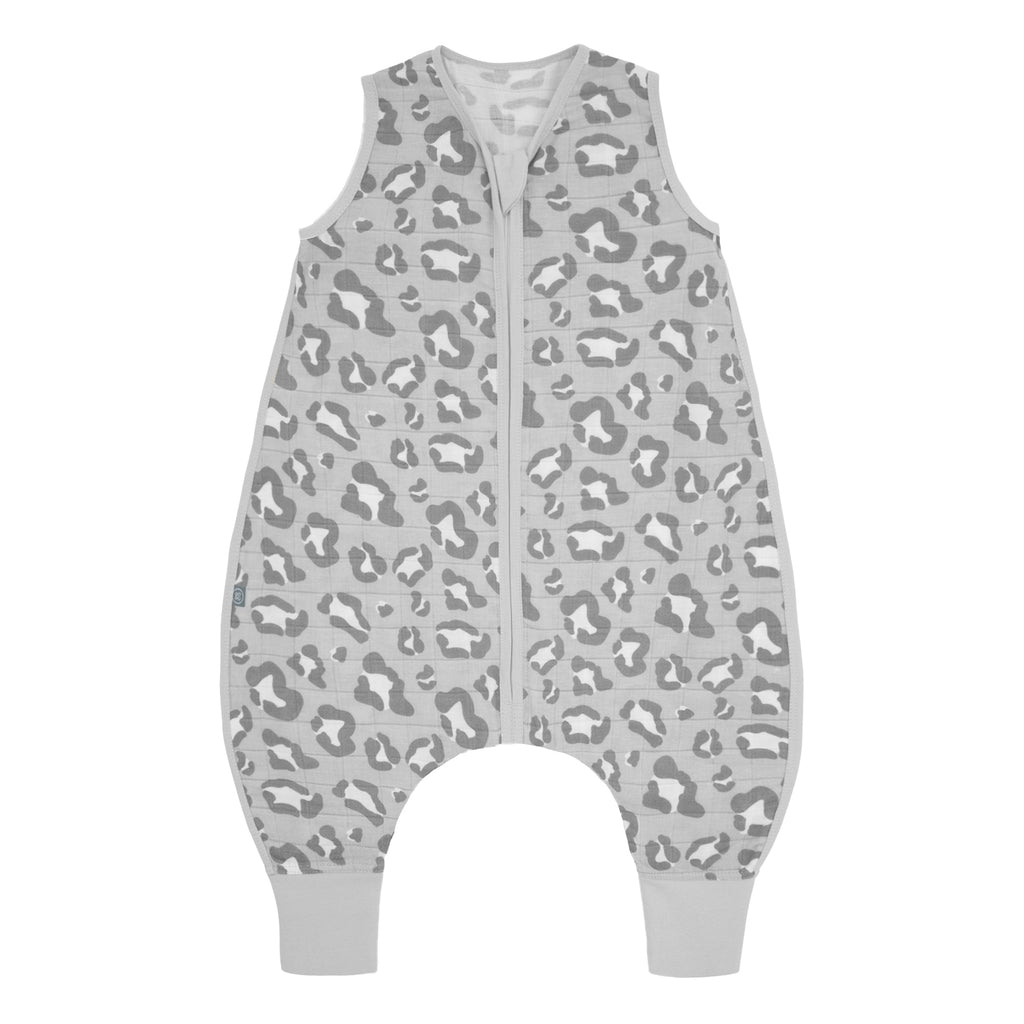 Musselin Schlafsack mit Füßen 0.5 TOG | Leo Grau