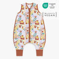 Musselin Schlafsack mit Füßen 0.5 TOG | Bunte Formen