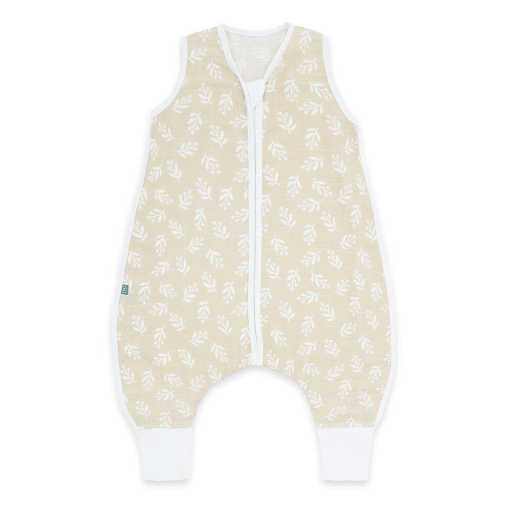 Musselin Schlafsack mit Füßen 0.5 TOG | Floral Sand