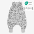 Musselin Schlafsack mit Füßen 0.5 TOG | Leo Grau