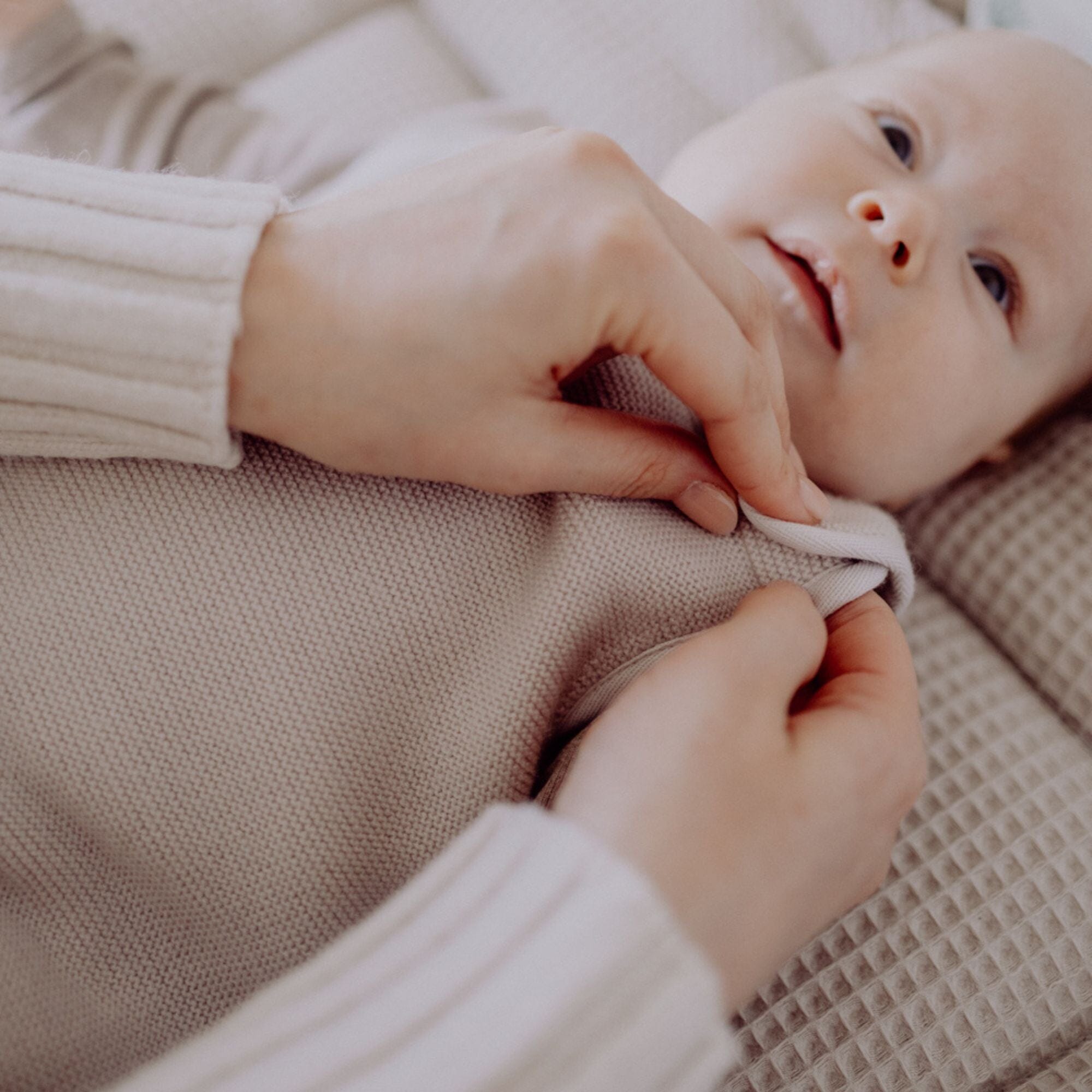 Babyschlafsack aus Merinowolle 1.0 TOG | Essential Beige