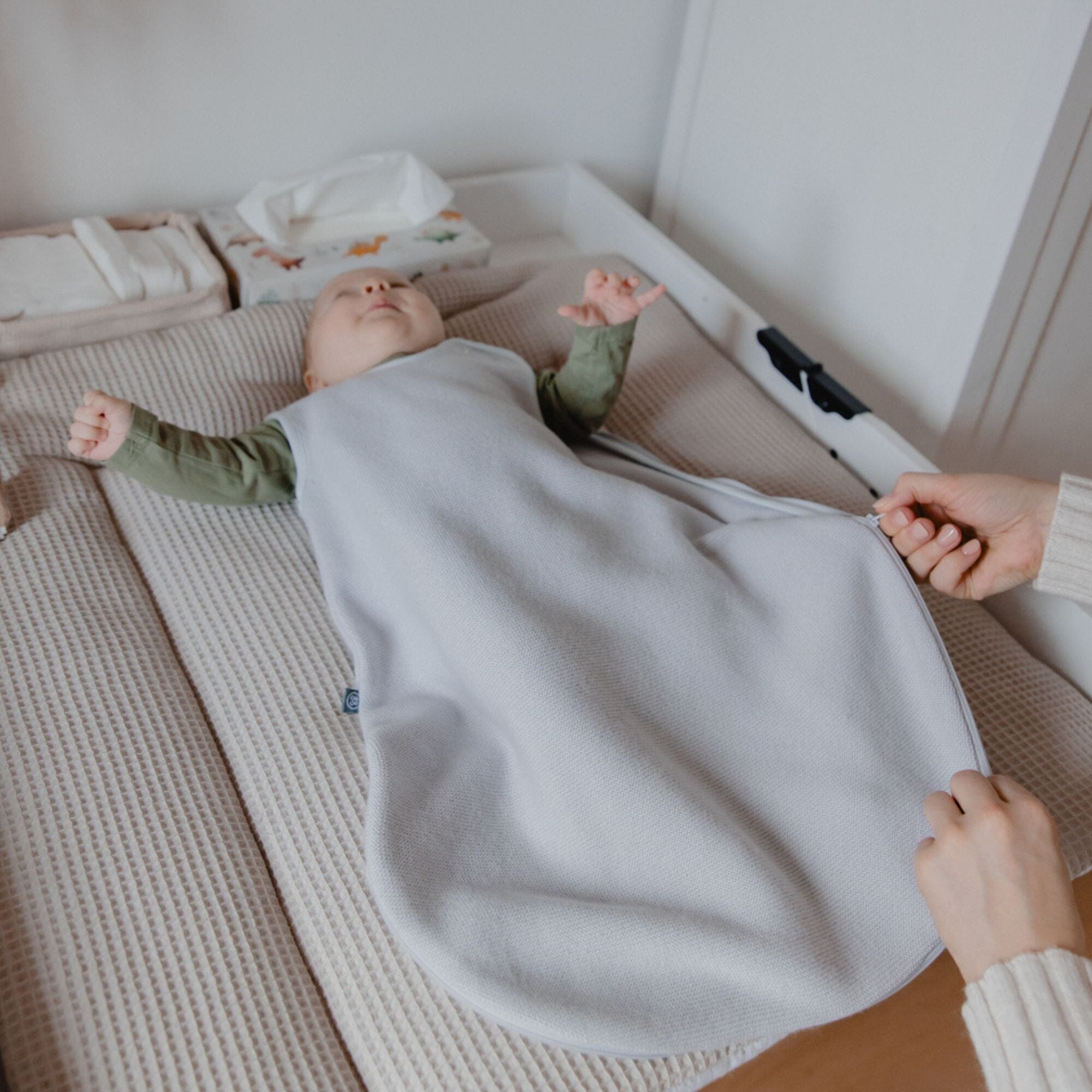 Babyschlafsack aus Merinowolle 1.0 TOG | Essential Grau