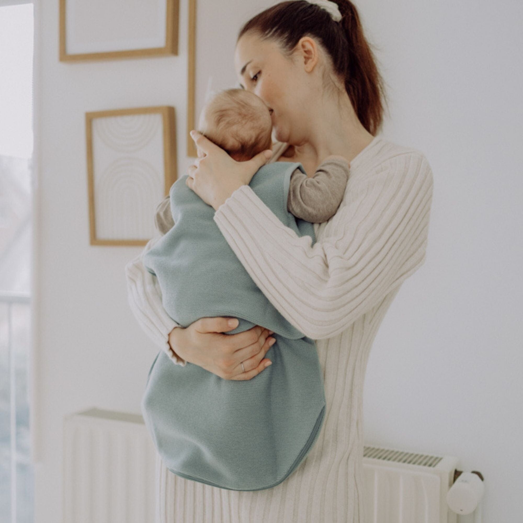 Babyschlafsack aus Merinowolle 1.0 TOG | Essential Mint