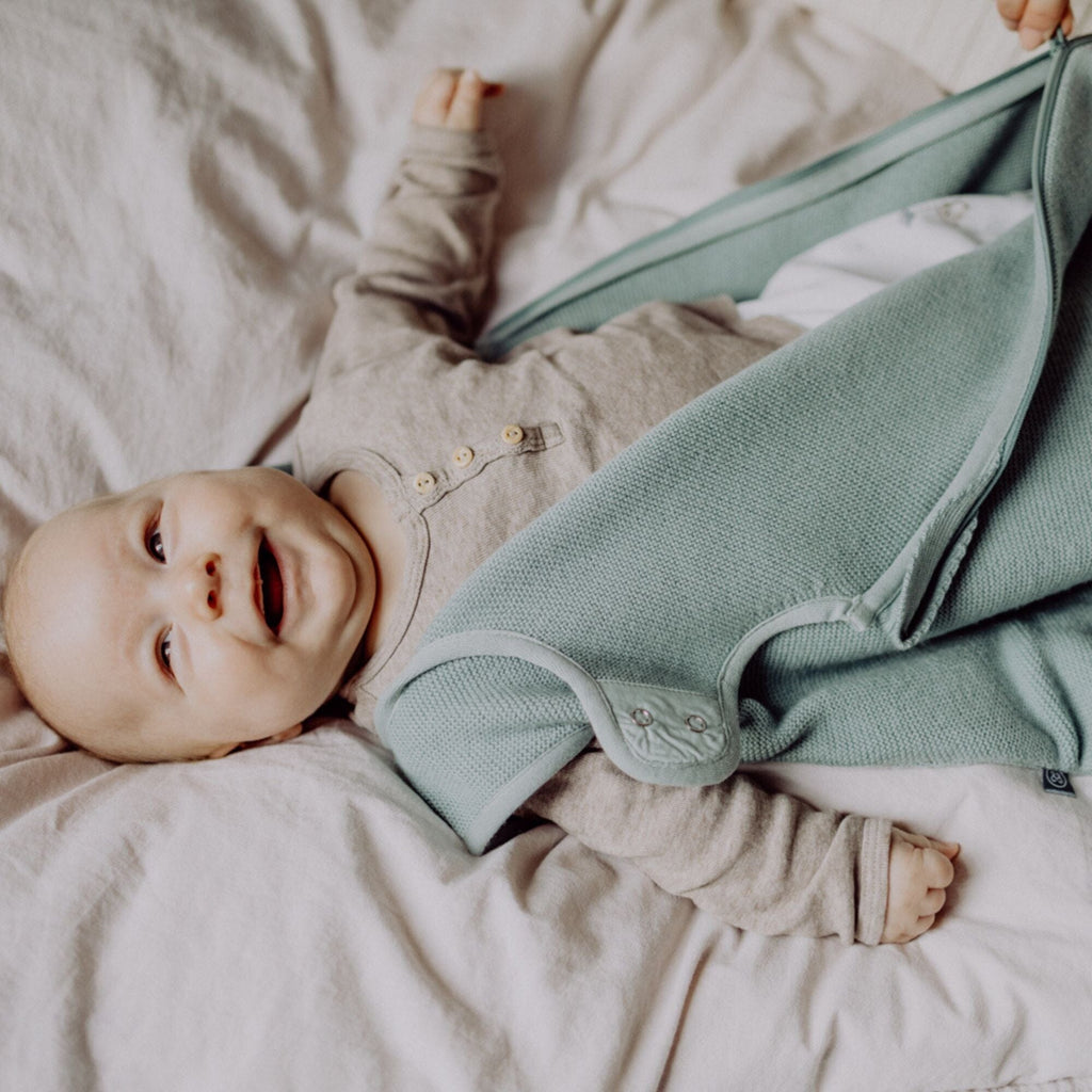 Babyschlafsack aus Merinowolle 1.0 TOG | Essential Mint