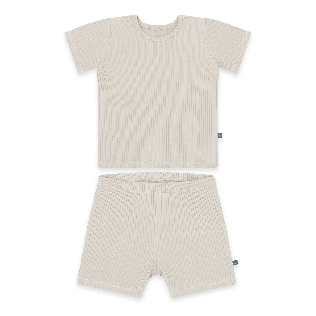 Schlafanzug kurz 2-teilig | Essential Beige