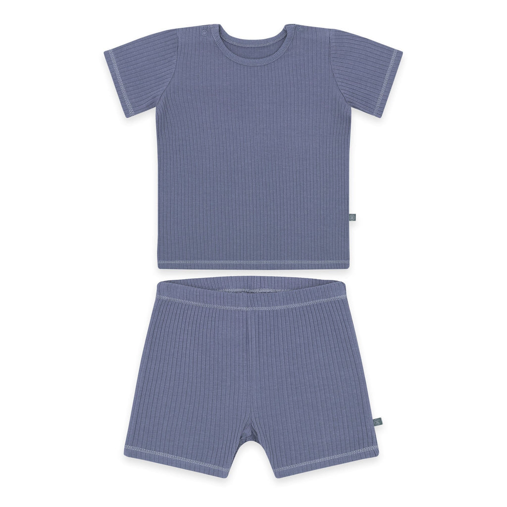 Schlafanzug kurz 2-teilig | Essential Blau