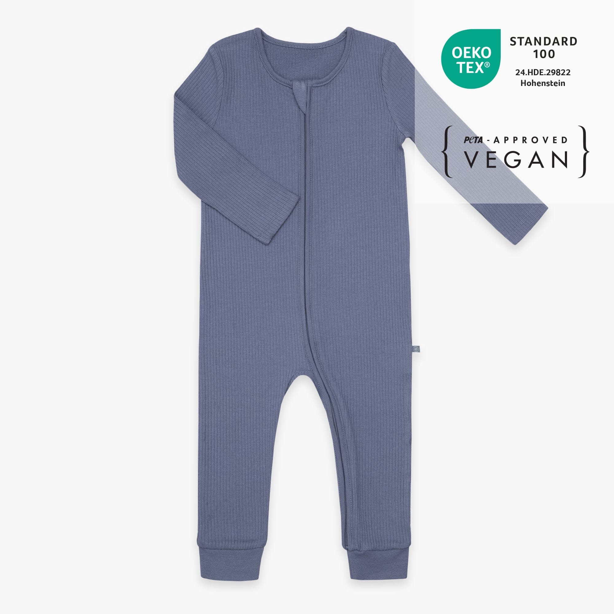 Schlafanzug mit Bündchen | Essential Blau
