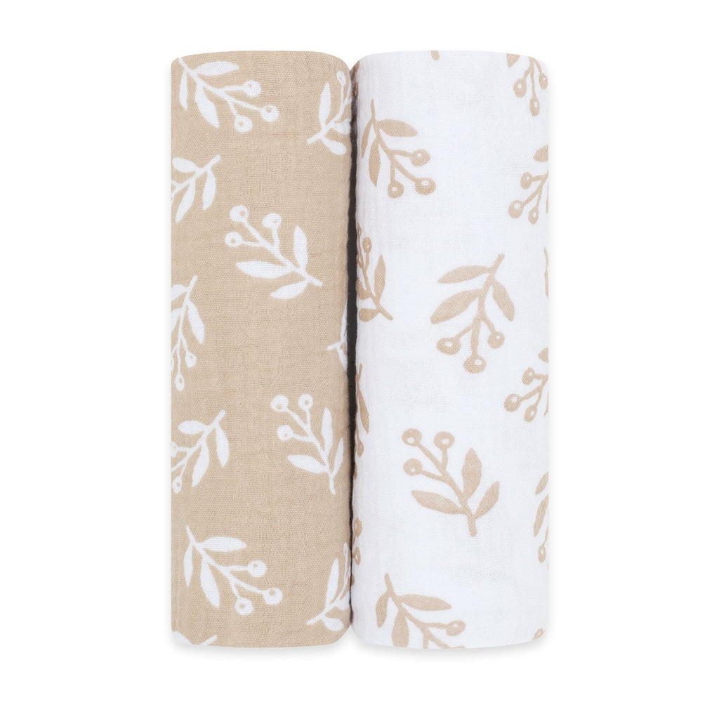Spucktücher 2er Set | Floral Sand