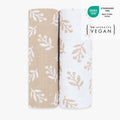 Spucktücher 2er Set | Floral Sand