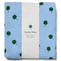 Light Blue Clover Swaddle Large